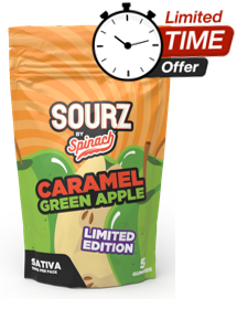 Spinach SOURZ Caramel Green Apple 5Pk Soft Chews - Sativa